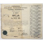 First Polish Sea Bathing Society, Em.2, 500 mk 1920