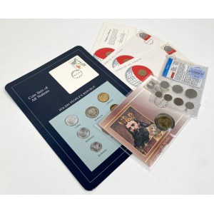 Poland, PRL / II and III Republic coin sets, stamps MIX