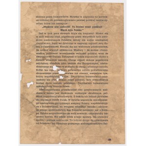 USSR/Russia, Propaganda leaflet on Russia's activities in the Eastern Territories - Long Live Poland