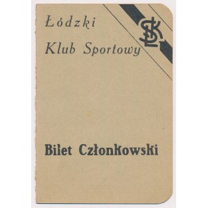 Sportverein Lodz, Mitgliedskarte 1933
