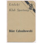 Lodz Sports Club, Membership Ticket 1933