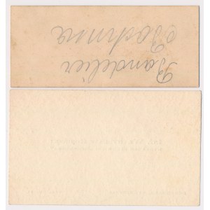 Business cards, Wladyslaw Rosinski and Karl Ludwig Tkaczuk - set (2pcs)