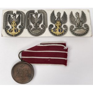 PSZnZ/III RP, Poland To Its Defender Medal and Eagles - set (5pcs)