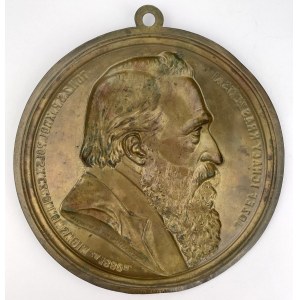 Medallion, Jozef Ignacy Kraszewski - excerpted by Witkowski / Pruszyński - Society for the Encouragement of Fine Arts in the Kingdom of Poland 1880