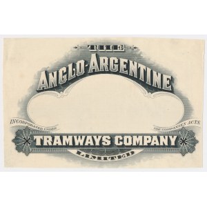 Argentina, Anglo-Argentine Tramways Company - Unfinished Proof