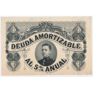 Spagna, DEUDA AMORTIZABLE AL 5% ANUAL (1905) - Prova incompiuta
