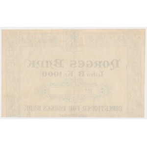Nórsko, Norges Bank, 1000 korún - nedokončený dôkaz