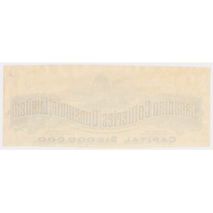 Canada, Canadian Collieries Dunsmuir - Unfinished Proof