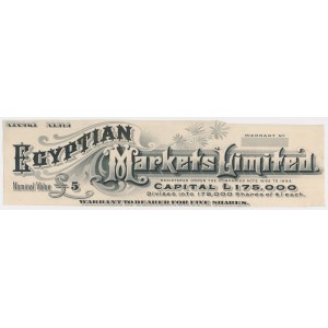 Egypt, Egyptian Markets Limited, 5 pounds - Unfinished Proof