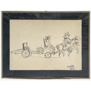 Caricature, Jerzy Maniewski (1909-1988) - Horse Artillery.