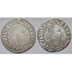 Prussia, Albrecht Hohenzollern, Königsberg pennies 1544 and 1546 - set (2pcs)