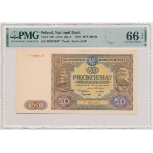 50 Zloty 1946 - Großbuchstabe - P