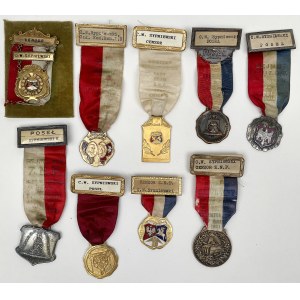 Polish National Union, Commemorative medals - W. Sypniewski - set (9pcs)