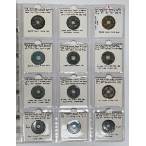 China, a collection of kesh coins - cluster period North. Sung...