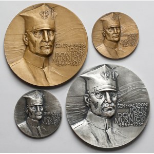 Medale generał Józef Dowbór Muśnicki - komplet - zestaw (4szt)