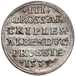 Prusy, Albrecht Hohenzollern, Trojak Królewiec 1535