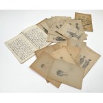 Ilustracje życia codziennego - Warszawa i Moskwa (przełom XIX i XX w.) i fragmenty poezji - Duży zestaw