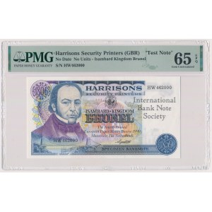 Wielka Brytania, Harrisons Security Printers (GBR), TEST NOTE Isambard Kingdom Brunel