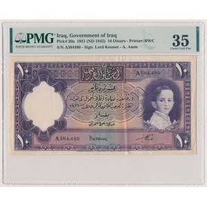 Irak, 10 Dinars 1931 (1942)