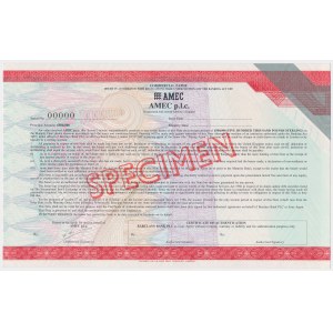 Londyn, AMEC p.l.c., SPECIMEN 500.000 Pounds