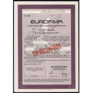 Eurofima, SPECIMEN Obligacji 10.000 Ecu 1989
