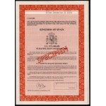 Spain, SPECIMEN Bonds 10,000 Dollars 1985