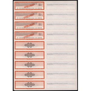 Spagna, Obbligazione SPECIMEN 10.000 dollari 1985