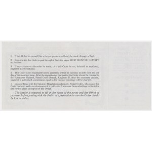 Jamaica, Jamaica Postal Order, SPECIMEN 400 Dollars