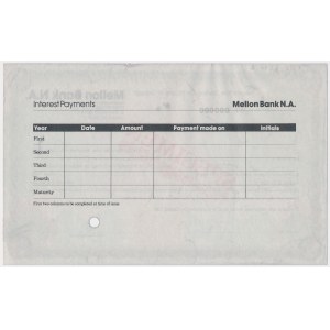 London, Mellon Bank N.A., SPECIMEN 100,000 Pounds