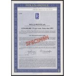 UK, ROLLS-ROYCE, SPECIMEN Bonds 1,000 Pounds 1988