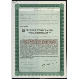 Giappone, The Royal Bank of Canada, Obbligazione SPECIMEN 10 milioni di yen 1990