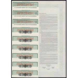 Australia, The Rural and Industries Bank of Western Australia, SPECIMEN Obligacji 250.000 Dollars 1989