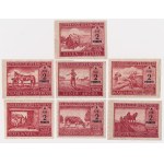 General Government, Premium stamps II. Issue 1944 - set of types of denomination 2 pt. (7pcs)