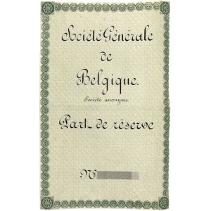 Belgien, Société Generale de Belgique - Unvollendeter Proof