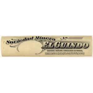 Spagna, Sociedad Minera El Guindo - Prova incompiuta