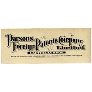 Persons' Foreign Patents Company (unfinished printing)
