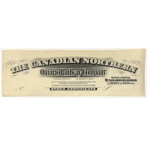 Canada, Ontario Railway Company - Unfinished Proof