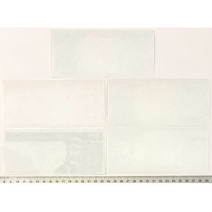 De La Rue Giori - Set of unfinished Test Notes (5pcs)