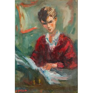 Jacob Zucker (1900 Radom - 1981 New York), Reading boy
