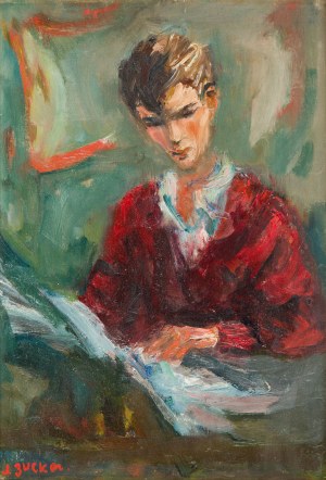 Jakub Zucker (1900 Radom - 1981 Nowy Jork), Czytający chłopiec