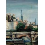 Jakub Zucker (1900 Radom - 1981 New York), Parisian landscape overlooking Pont Neuf, 1920s-1930s.