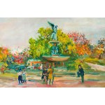 Jakub Zucker (1900 Radom - 1981 Nowy Jork), Central Park w Nowym Jorku (Bethesda Fountain), 1952