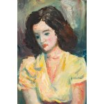Jakub Zucker (1900 Radom - 1981 New York), Porträt eines Mädchens in gelber Bluse
