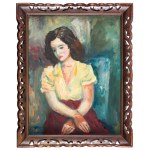 Jakub Zucker (1900 Radom - 1981 New York), Portrait of a girl in a yellow blouse