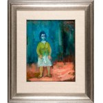 Jakub Zucker (1900 Radom - 1981 New York), Porträt eines stehenden Mädchens in Blau