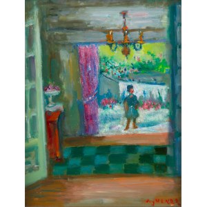 Jakub Zucker (1900 Radom - 1981 New York), Purple Curtain.