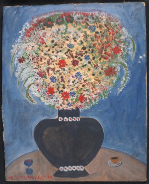 Maria Tarnawska-Wójtowicz (1921-2004), Polne kwiaty w wazonie, 1970