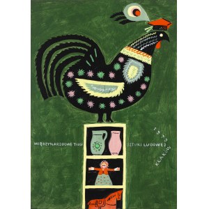 Jerzy Napieracz (1929-2018), [Projekt plakatu] Międzynarodowe Targi Sztuki Ludowej, 1979