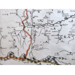 Mapa Małopolski z Palatynatami Krakowskim, Sandomierskim i Lublińskim - Paryż 1666 [ Nicolas Sanson]