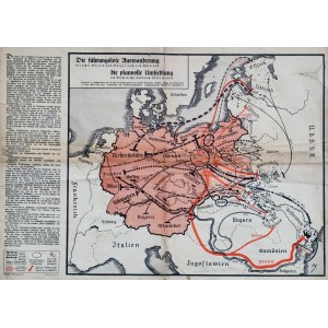 Mapa III Rzeszy z uwzględnieniem ruchów migracyjnych ludności niemieckiej na przestrzeni wieków - Monachium 1941, [ Skarb z Wałbrzycha]